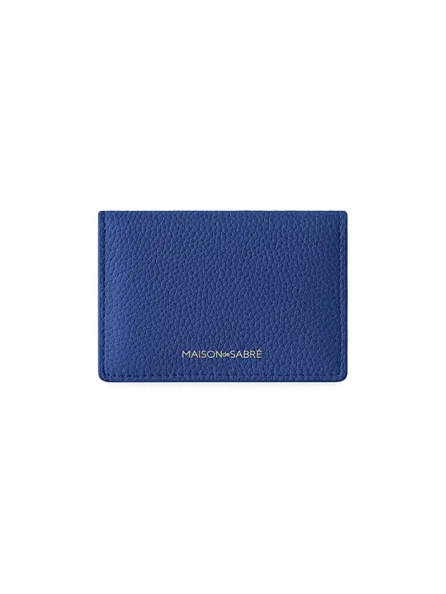 Maison de Sabre Women's Leather Card Case - Lapis Blue