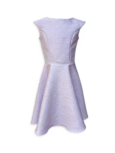 Un Deux Trois Girl's Lace Cap-Sleeve Dress - Lilac - Size 16 | Thumbnail 1 Un Deux Trois Girl's Lace Cap-Sleeve Dress - Lilac - Size 16 | Thumbnail 1