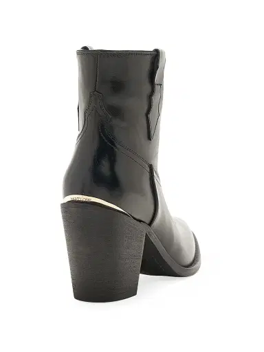 Partlow Women's Marge 90MM Leather Ankle Boots - Nero - Size 10.5 | Thumbnail 3