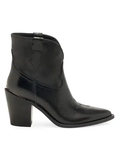 Partlow Women's Marge 90MM Leather Ankle Boots - Nero - Size 10.5 | Thumbnail 1