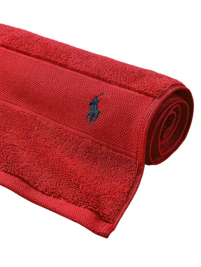 Ralph Lauren Polo Player Cotton Bath Mat - Rl 2000 Red Bath Mat