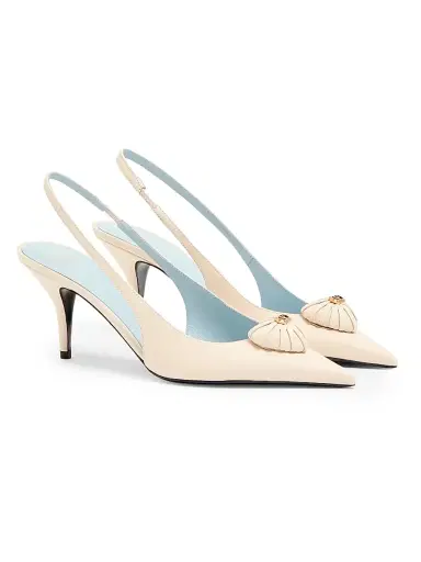 Valentino Garavani Women's Coeur Royal 75MM Slingback Pumps in Kidskin | Thumbnail 2