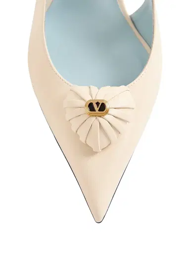 Valentino Garavani Women's Coeur Royal 75MM Slingback Pumps in Kidskin | Thumbnail 5