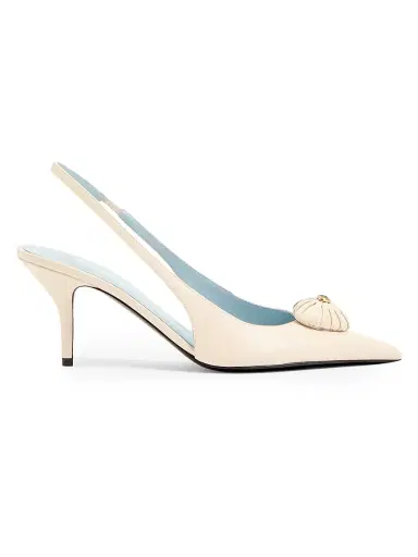Valentino Garavani Women's Coeur Royal 75MM Slingback Pumps in Kidskin | Thumbnail 1