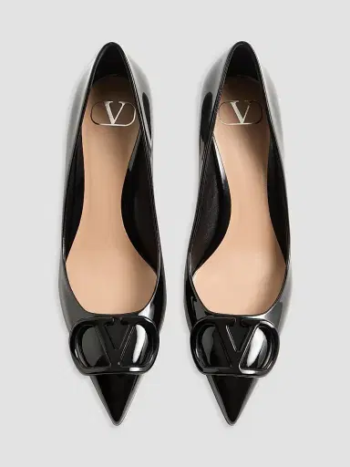 Valentino Garavani Women's VLogo Signature 60MM Patent Leather Pumps - Black - Size 11.5 | Thumbnail 4 Valentino Garavani Women's VLogo Signature 60MM Patent Leather Pumps - Black - Size 11.5 | Thumbnail 4