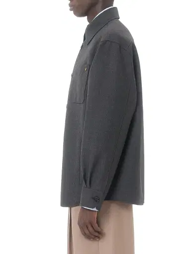 Valentino Men's Shirt Jacket in Nylon Gabardine with VGold | Thumbnail 3