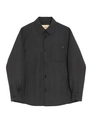 Valentino Men's Shirt Jacket in Nylon Gabardine with VGold | Thumbnail 1