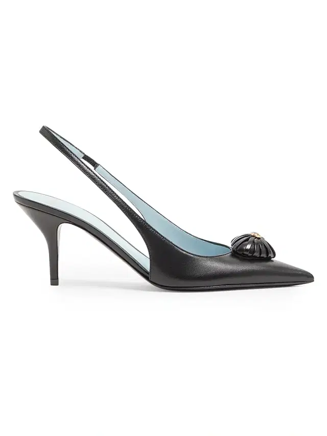 Valentino Garavani Women's Coeur Royal 75MM Slingback Pumps in Kidskin - Black