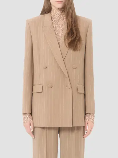 Valentino Garavani Women's Faded Pinstripe Jacket - Beige | Thumbnail 3 Valentino Garavani Women's Faded Pinstripe Jacket - Beige | Thumbnail 3