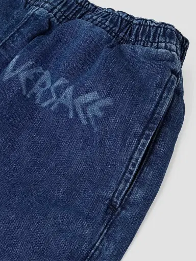 Versace Little Boy's & Boy's Laser Logo Denim Shorts - Medium Blue - Size 8 | Thumbnail 3
