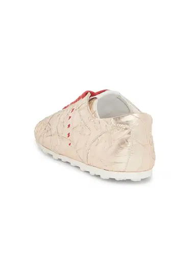 Marni Men's Metallic Crinkle Low-Top Sneakers - Silver - Size 13 | Thumbnail 3
