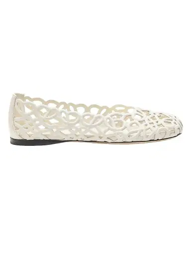 Loewe Women's Petal Anagram Leather Ballet Flats | Thumbnail 1 Loewe Women's Petal Anagram Leather Ballet Flats | Thumbnail 1
