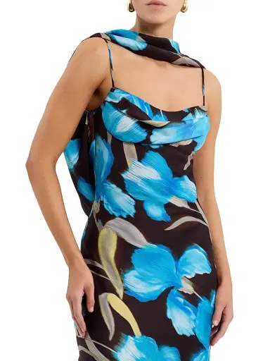 Rebecca Vallance Women's Ingrid Floral Draped Cowl Gown - Print | Thumbnail 4 Rebecca Vallance Women's Ingrid Floral Draped Cowl Gown - Print | Thumbnail 4