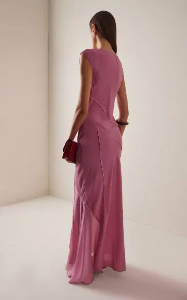SIR. Elin Crepe de Chine Maxi Dress | Thumbnail 4