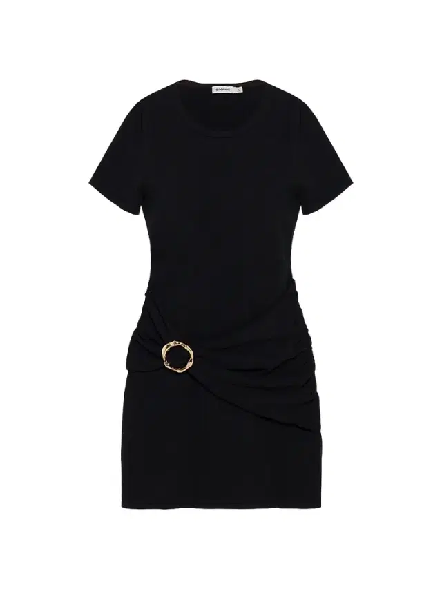 SIMKHAI Women's Leni Draped Mini Dress - Black