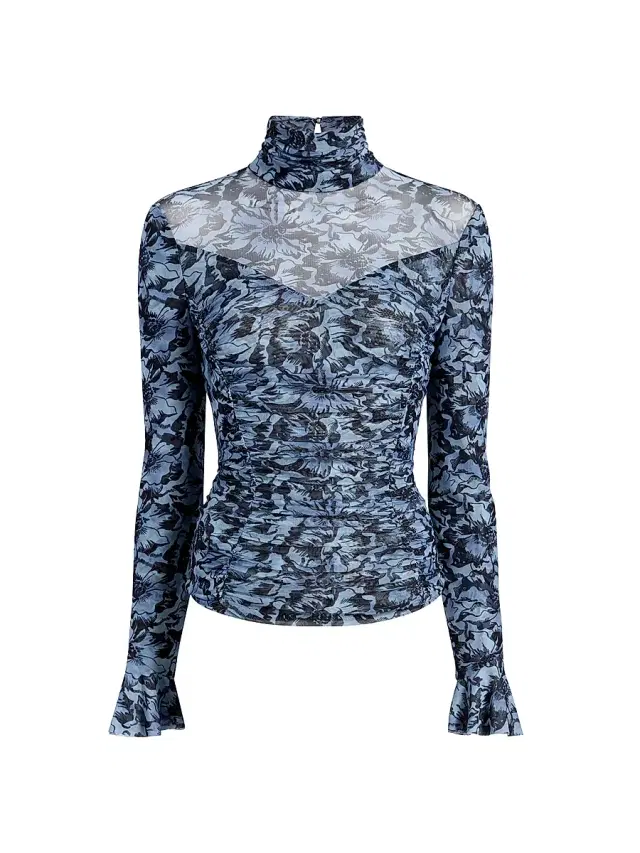 Cinq à Sept Women's Lucy Graphic Cosmos Top - Iris Cloud