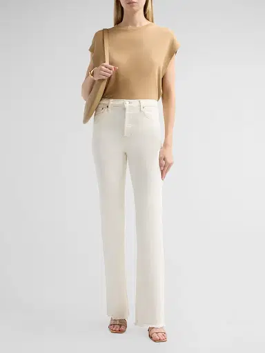Re/done Women's 70S Bootcut High-Rise Jeans - Crema | Thumbnail 2 Re/done Women's 70S Bootcut High-Rise Jeans - Crema | Thumbnail 2