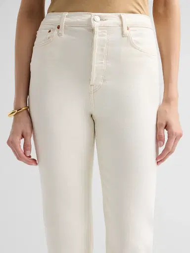 Re/done Women's 70S Bootcut High-Rise Jeans - Crema | Thumbnail 5 Re/done Women's 70S Bootcut High-Rise Jeans - Crema | Thumbnail 5