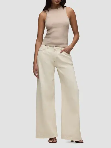 Hudson Jeans Women's Jodie Loose-Fit Wide-Leg Jeans - Ecru - Size 32 | Thumbnail 2 Hudson Jeans Women's Jodie Loose-Fit Wide-Leg Jeans - Ecru - Size 32 | Thumbnail 2