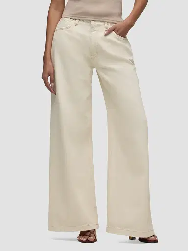 Hudson Jeans Women's Jodie Loose-Fit Wide-Leg Jeans - Ecru - Size 32 | Thumbnail 4 Hudson Jeans Women's Jodie Loose-Fit Wide-Leg Jeans - Ecru - Size 32 | Thumbnail 4