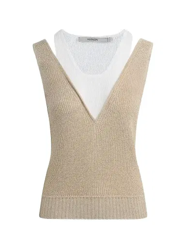 Hudson Jeans Women's Layered Sweater Tank | Thumbnail 1 Hudson Jeans Women's Layered Sweater Tank | Thumbnail 1