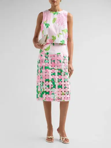 Lilly Pulitzer Women's Goodwin Printed Woven Midi Skirt - Resort White - Size 14 | Thumbnail 2 Lilly Pulitzer Women's Goodwin Printed Woven Midi Skirt - Resort White - Size 14 | Thumbnail 2