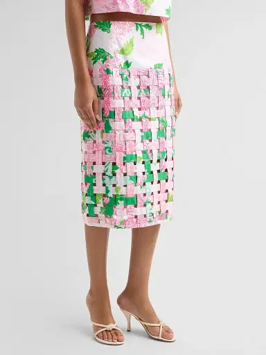 Lilly Pulitzer Women's Goodwin Printed Woven Midi Skirt - Resort White - Size 14 | Thumbnail 4 Lilly Pulitzer Women's Goodwin Printed Woven Midi Skirt - Resort White - Size 14 | Thumbnail 4