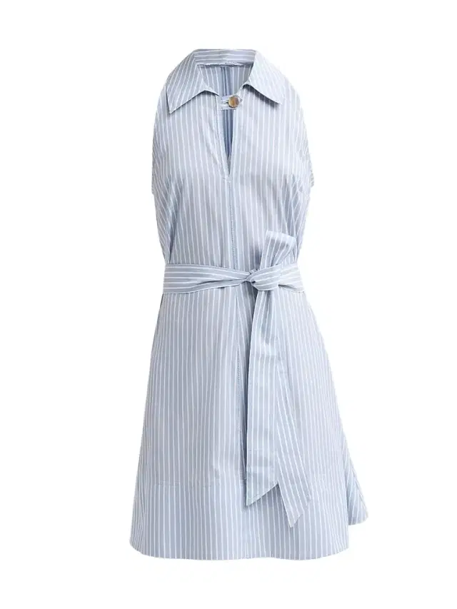 Women's Florenz Striped Tie-Waist Mini Dress - Pale Blue River White