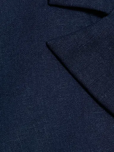 Generation Love Women's Emmeline Linen Crop Blazer - French Navy - Size Large | Thumbnail 7 Generation Love Women's Emmeline Linen Crop Blazer - French Navy - Size Large | Thumbnail 7
