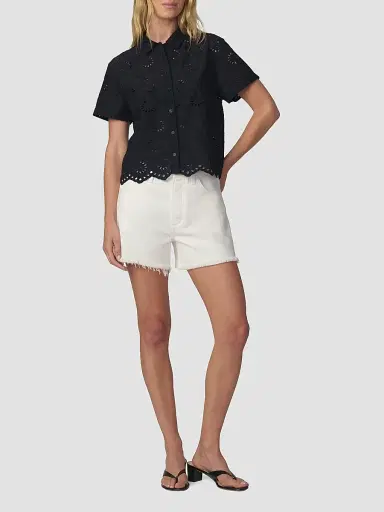 Joe's Jeans Women's The Eyelet Button-Front Shirt - Black - Size XS | Thumbnail 2 Joe's Jeans Women's The Eyelet Button-Front Shirt - Black - Size XS | Thumbnail 2