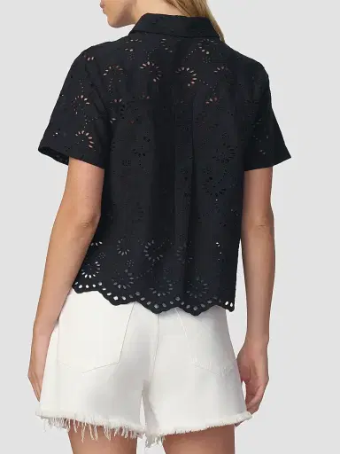 Joe's Jeans Women's The Eyelet Button-Front Shirt - Black - Size XS | Thumbnail 3 Joe's Jeans Women's The Eyelet Button-Front Shirt - Black - Size XS | Thumbnail 3