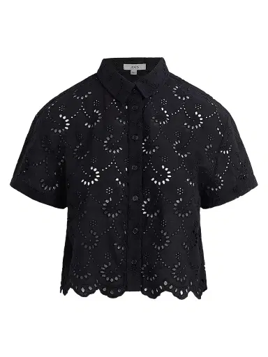 Joe's Jeans Women's The Eyelet Button-Front Shirt - Black - Size XS | Thumbnail 1 Joe's Jeans Women's The Eyelet Button-Front Shirt - Black - Size XS | Thumbnail 1