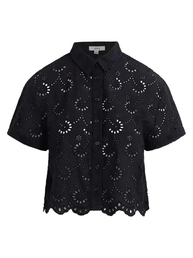 Joe's Jeans Women's The Eyelet Button-Front Shirt - Black