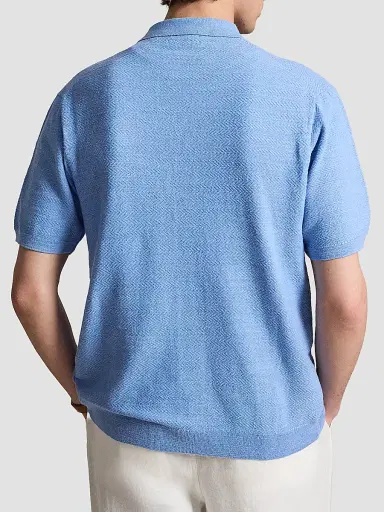 Polo Ralph Lauren Men's Herringbone Cotton-Linen Camp Shirt Sweater | Thumbnail 3