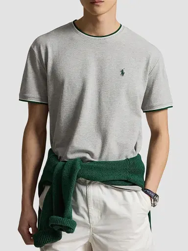 Polo Ralph Lauren Men's Stretch Mesh Crewneck T-Shirt - Spring Heather | Thumbnail 4 Polo Ralph Lauren Men's Stretch Mesh Crewneck T-Shirt - Spring Heather | Thumbnail 4