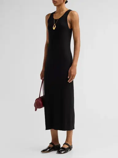 Lisa Yang Women's Lexie Cotton-Cashmere Tank Midi Dress | Thumbnail 4 Lisa Yang Women's Lexie Cotton-Cashmere Tank Midi Dress | Thumbnail 4