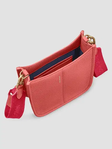MAISON de SABRÉ Women's Mini Leather Saddle Bag - Coral Pink | Thumbnail 6
