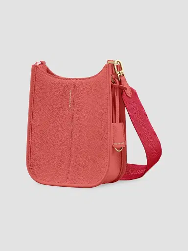 MAISON de SABRÉ Women's Mini Leather Saddle Bag - Coral Pink | Thumbnail 7