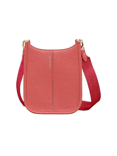 MAISON de SABRÉ Women's Mini Leather Saddle Bag - Coral Pink | Thumbnail 1