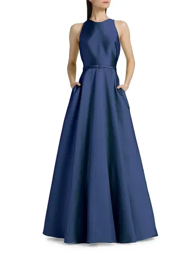 THEIA Women's Minta Halterneck Mikado Gown - Nautical Navy - Size 16 | Thumbnail 3 THEIA Women's Minta Halterneck Mikado Gown - Nautical Navy - Size 16 | Thumbnail 3