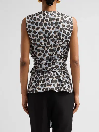 Altuzarra Women's Tizzy Leopard Print Top - Vapor Spotted Leopard - Size 12 | Thumbnail 3
