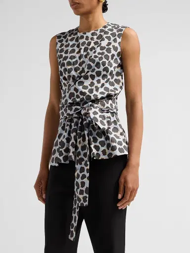 Altuzarra Women's Tizzy Leopard Print Top - Vapor Spotted Leopard - Size 12 | Thumbnail 4