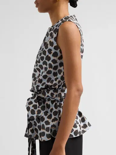 Altuzarra Women's Tizzy Leopard Print Top - Vapor Spotted Leopard - Size 12 | Thumbnail 5