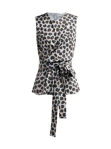 Altuzarra Women's Tizzy Leopard Print Top - Vapor Spotted Leopard - Size 12 | Thumbnail 1