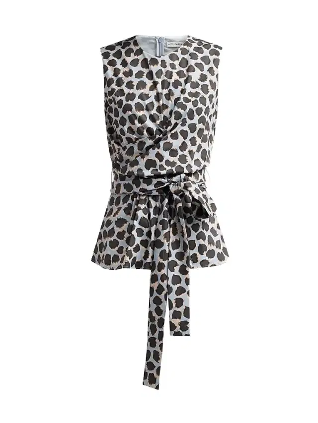 Altuzarra Women's Tizzy Leopard Print Top - Vapor Spotted Leopard