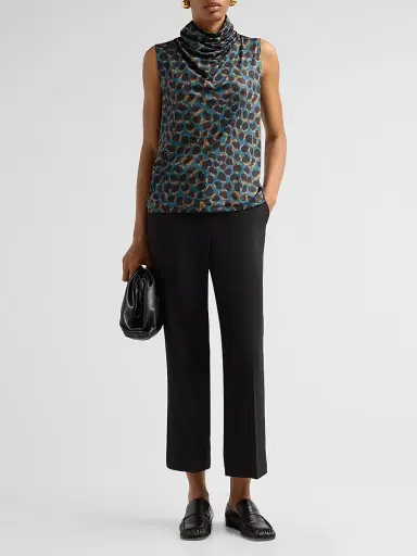 Altuzarra Women's Holt Leopard-Print Draped Top - Lagoon Spotted Leopard - Size 14 | Thumbnail 2 Altuzarra Women's Holt Leopard-Print Draped Top - Lagoon Spotted Leopard - Size 14 | Thumbnail 2