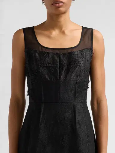 Jason Wu Collection Women's Textured Fray Jacquard Mini Dress - Black | Thumbnail 5