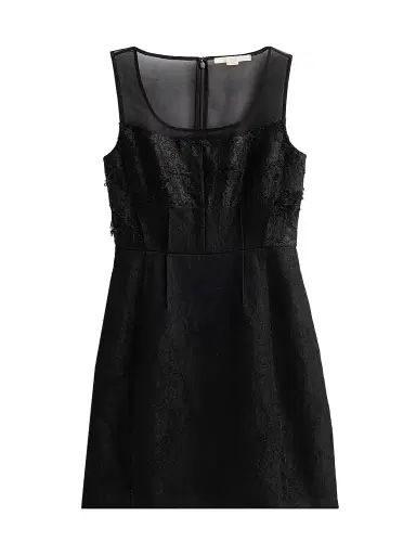 Jason Wu Collection Women's Textured Fray Jacquard Mini Dress - Black | Thumbnail 1