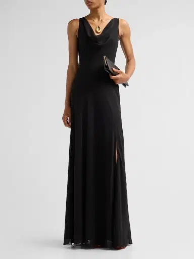 Jason Wu Collection Women's Plunging Crepe Chiffon Bias Gown - Black - Size 14 | Thumbnail 2 Jason Wu Collection Women's Plunging Crepe Chiffon Bias Gown - Black - Size 14 | Thumbnail 2
