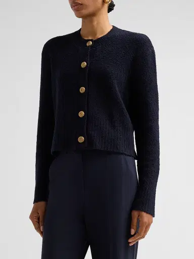 Altuzarra Women's Harris Cotton-Blend Sweater - Berry Blue - Size Large | Thumbnail 4